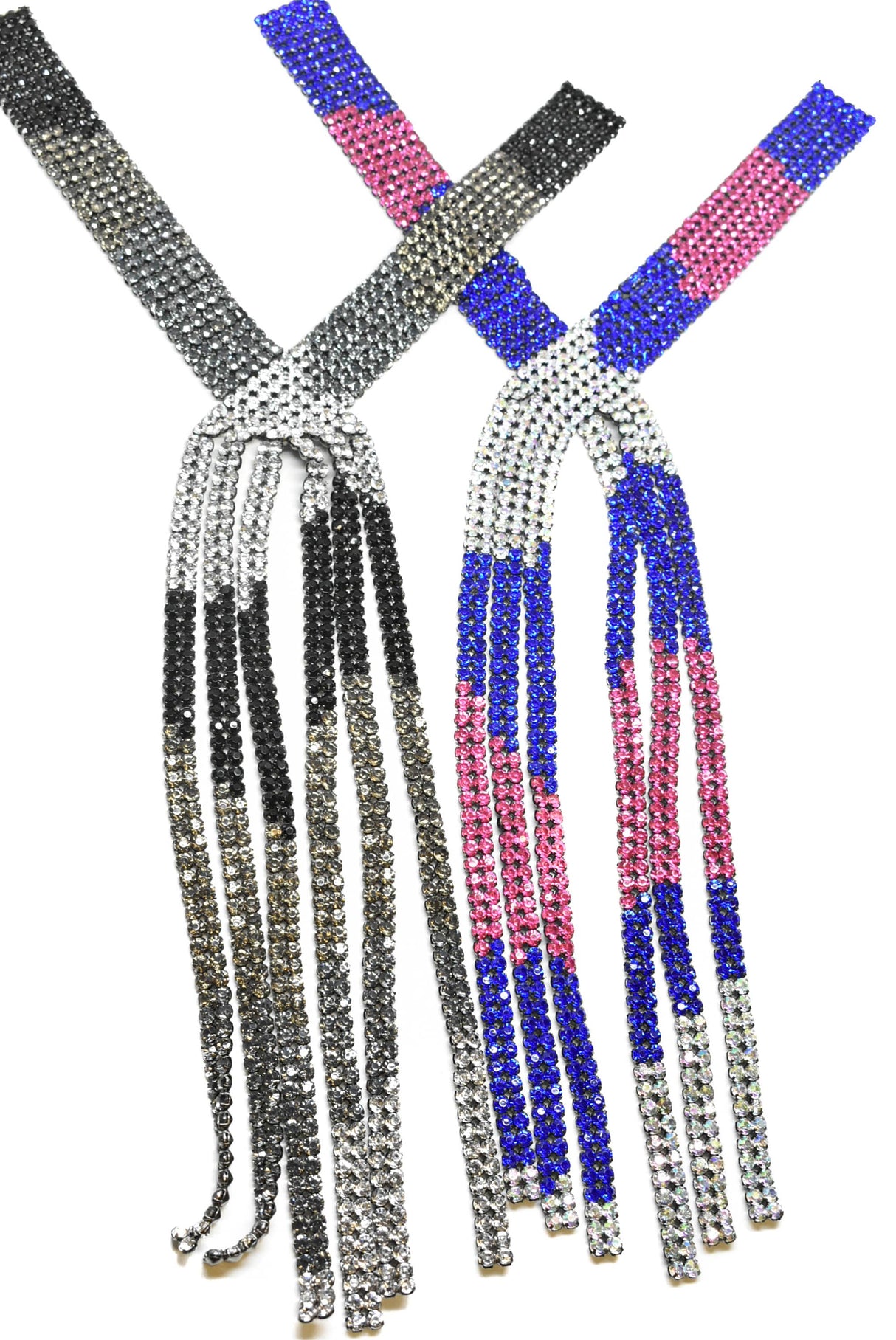 Rhinestone Applique Tri-Color 19.5"