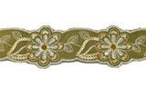 Jacquard Ribbon Floral Sequins 2.13in