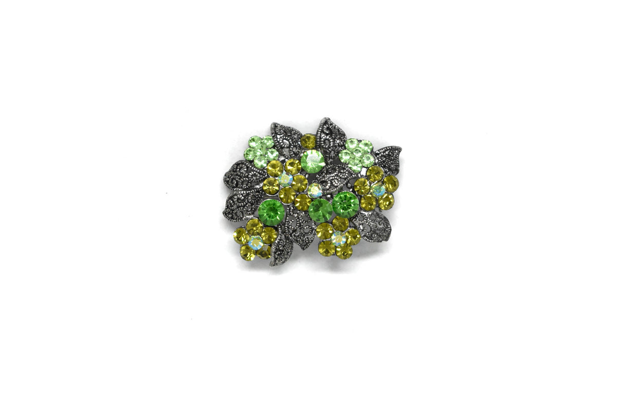 Rhinestone Flower Bouquet Brooch