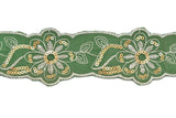 Jacquard Ribbon Floral Sequins 2.13in