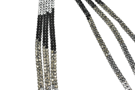 Rhinestone Applique Tri-Color 19.5"