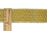 Metallic Trim Rippled Wavy Gold 1.75"