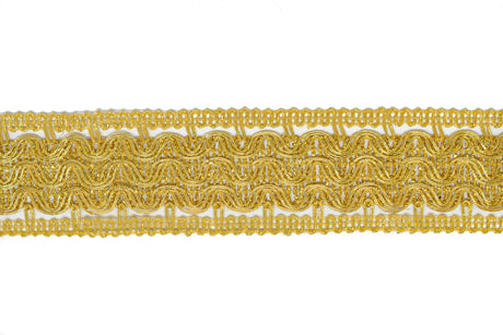Metallic Gold Wavy Trim 1.75"