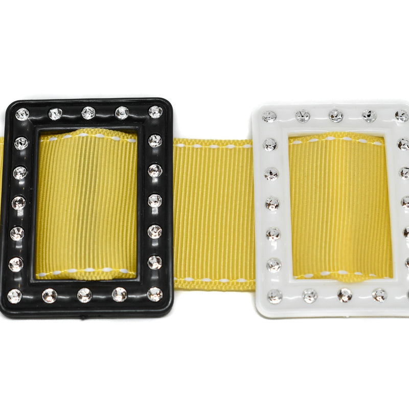 Rhinestone Buckle Plastic Rectangle Slider 2.25 x 1.70