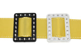 Rhinestone Buckle Plastic Rectangle Slider 2.25 x 1.70
