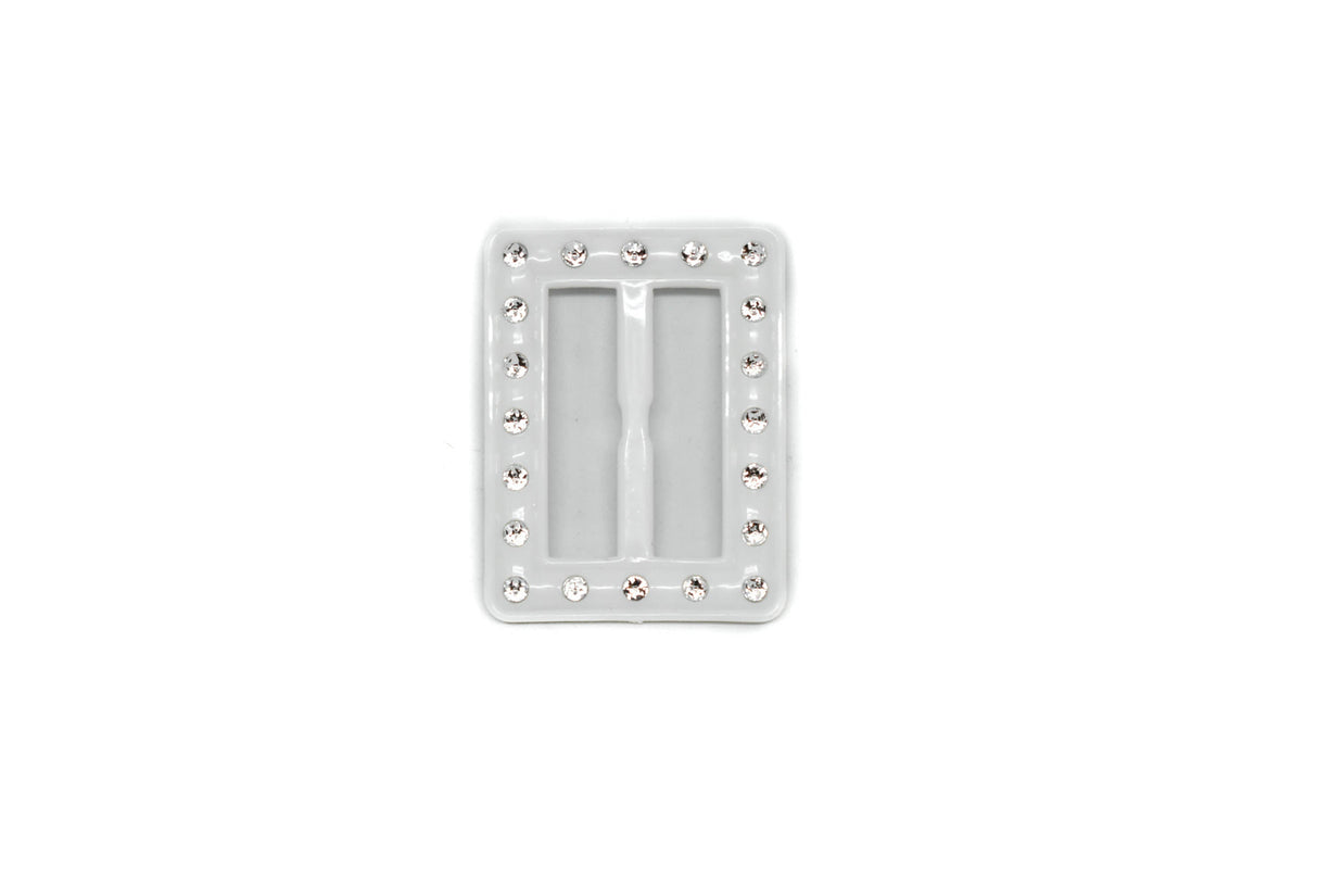 Rhinestone Buckle Plastic Rectangle Slider 2.25 x 1.70