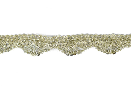 Metallic Scalloped Trim 1" Gold