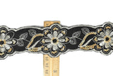 Jacquard Ribbon Floral Sequins 2.13in