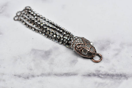 Rhinestone Snake Applique Connector