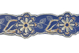 Jacquard Ribbon Floral Sequins 2.13in