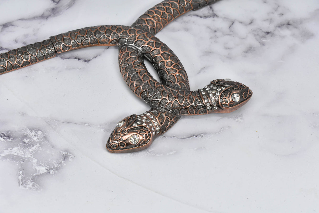Rhinestone Snake Applique Connector