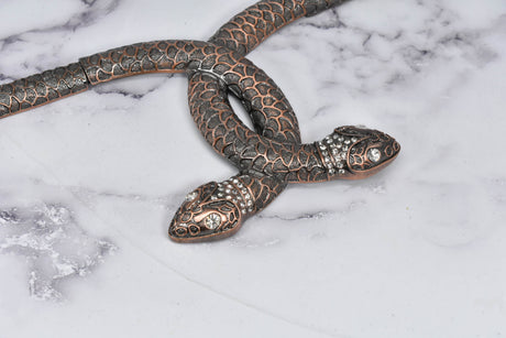 Rhinestone Snake Applique Connector