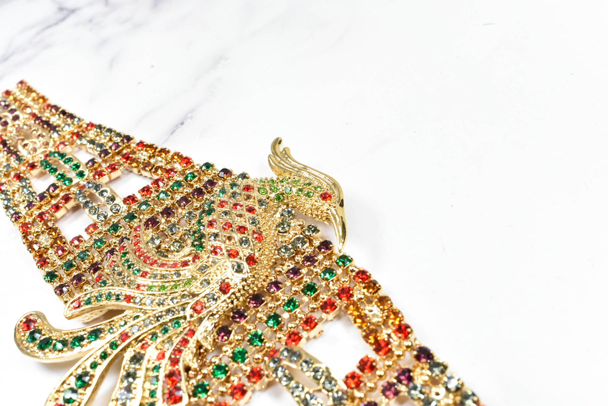 Rhinestone Bird Buckle Applique