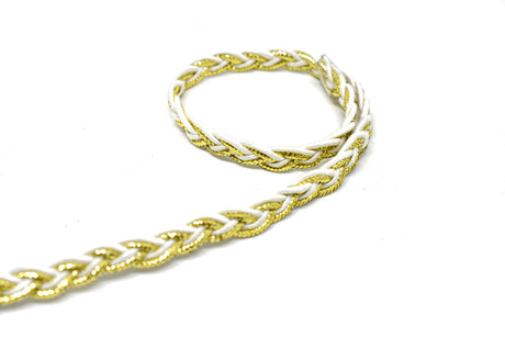 Braided Gimp Trim Metallic 1/4"