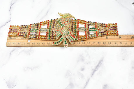 Rhinestone Bird Buckle Applique