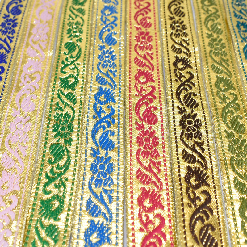 Jacquard Ribbon Metallic 0.90"