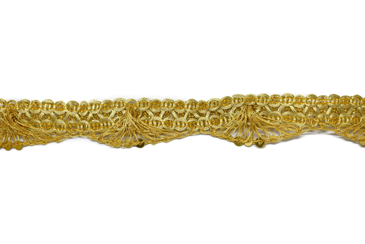 Metallic Scalloped Trim 1" Gold