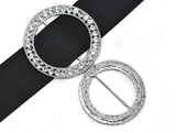 Rhinestone Slider Buckle Round