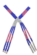 Rhinestone Applique Tri-Color 19.5"
