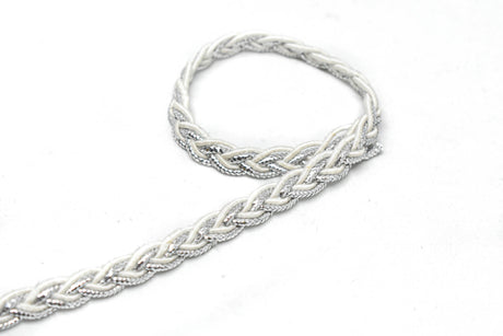 Braided Gimp Trim Metallic 1/4"