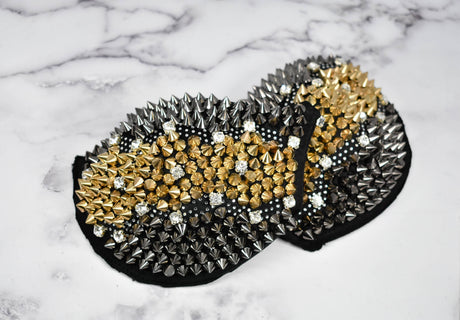Rhinestone Shoulder Pad Spiked Decorative