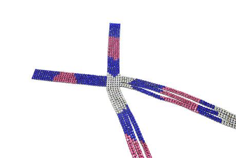 Rhinestone Applique Tri-Color 19.5"