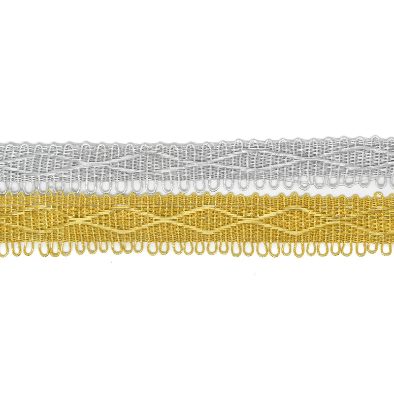 Metallic Loop Trim Rhombus Design 1"