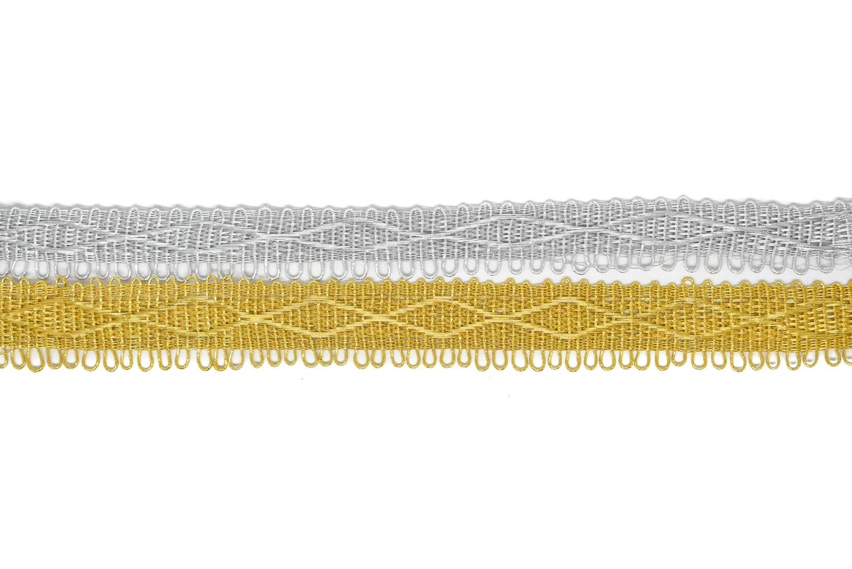 Metallic Loop Trim Rhombus Design 1"