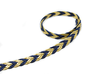 Braided Gimp Trim Metallic 1/4"