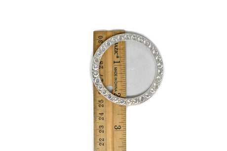 Rhinestone Ribbon Connector Silver 2.25"
