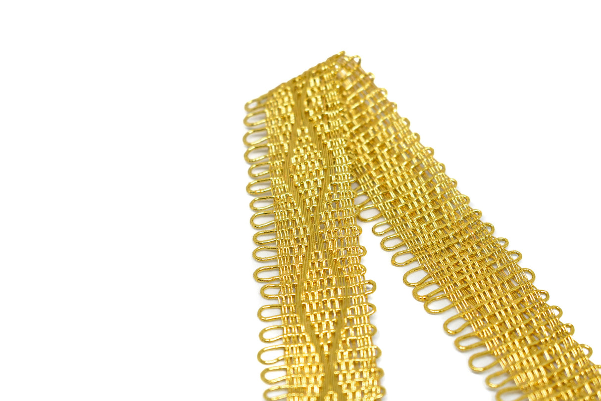 Metallic Loop Trim Rhombus Design 1"