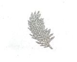 Feather Rhinestone Brooch