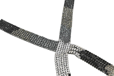 Rhinestone Applique Tri-Color 19.5"