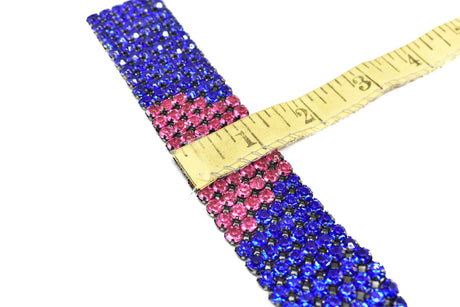 Rhinestone Applique Tri-Color 19.5"