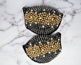 Rhinestone Shoulder Pad Spiked Decorative