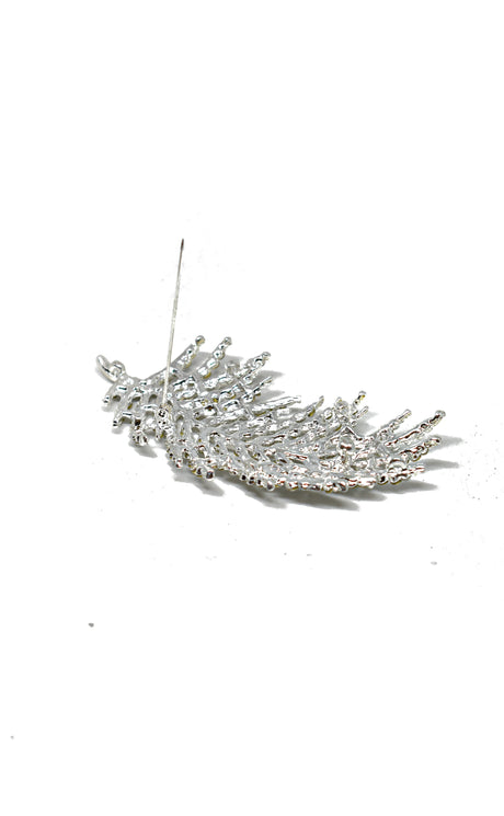 Feather Rhinestone Brooch