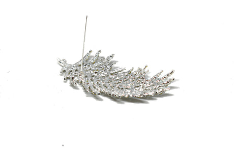 Feather Rhinestone Brooch