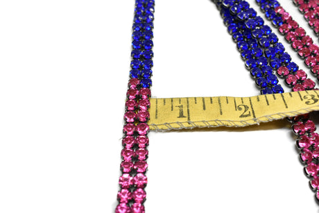 Rhinestone Applique Tri-Color 19.5"