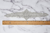 Rhinestone Connector Applique Silver 11 x 2 7/8