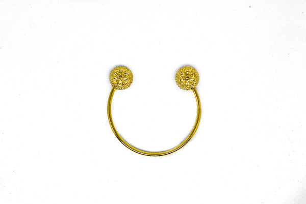 Rhinestone Half Moon Connector Gold 1.50"