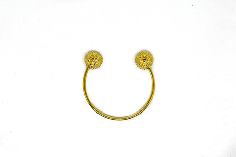 Rhinestone Half Moon Connector Gold 1.50"