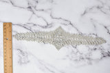Rhinestone Connector Applique Silver 11 x 2 7/8