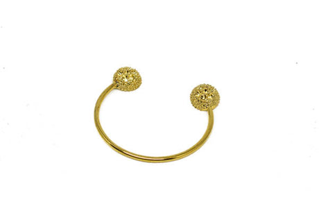 Rhinestone Half Moon Connector Gold 1.50"