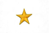 Embroidered Star Applique Yellow Gold Iron-On