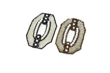 Beaded Rhinestone Applique Square 3x2