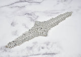 Rhinestone Connector Applique Silver 11 x 2 7/8