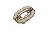 Beaded Rhinestone Applique Square 3x2