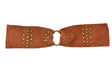 Studded Suede Belt Rusty Orange 16 x 3.63