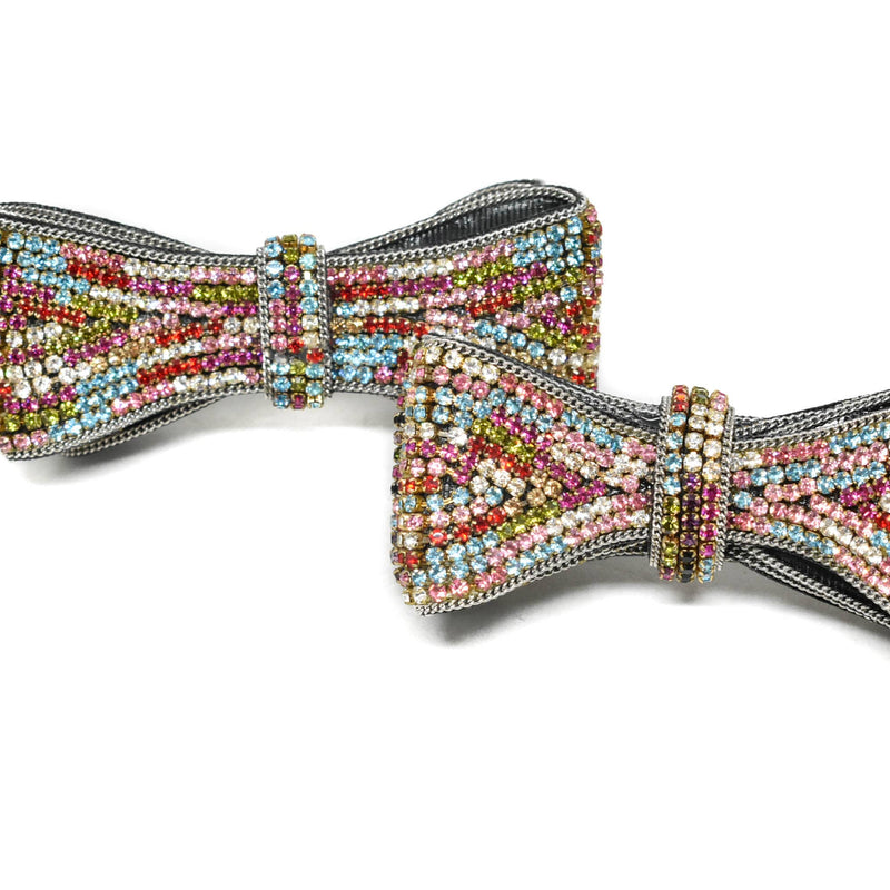Rhinestone Bow Multi-Color 4 x 1.75