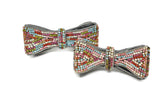 Rhinestone Bow Multi-Color 4 x 1.75